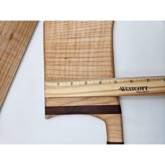 Handmade Food Safe Cutting Chopping Board Set Maple and Mahogany Large & Small - Picture 6 of 8